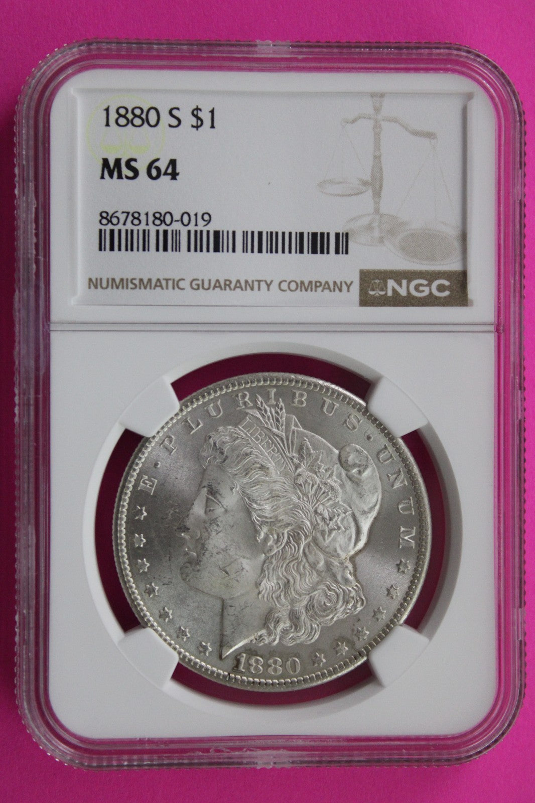 1880 S MS 64 Liberty Morgan Silver Dollar NGC Certified Graded Authentic 761