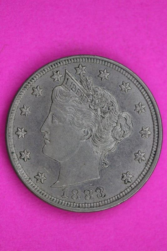 High Grade 1883 No Cents V Liberty Nickel Guaranteed Authentic Genuine Coin 1067