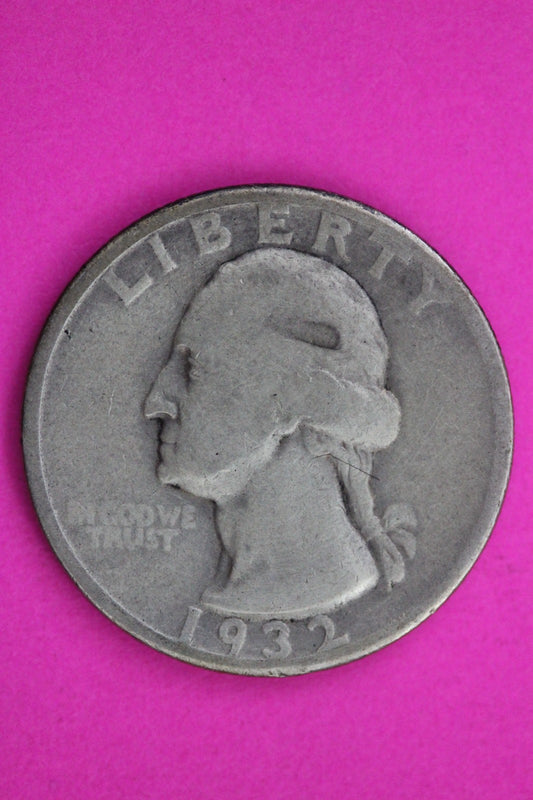 1932 D George Washington Silver Quarter Guaranteed Authentic Genuine Coin 1612