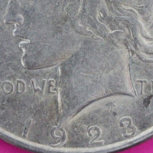 High Grade 1923 D Liberty Peace Silver Dollar Denver Mint Semi Key Coin 134