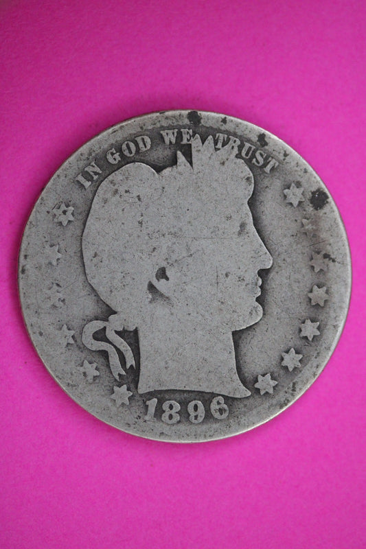 1896 O Barber Liberty Quarter Silver Exact Coin Shown Low Grade Filler 2791