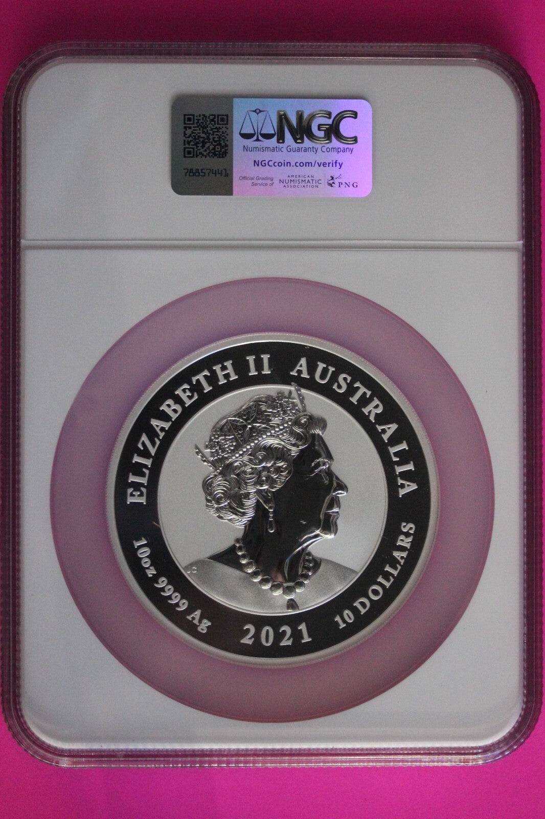 Top Pop Finest Known 2021 MS 70 Australia $10 Dragon 10 OZ Silver NGC Slab 7042