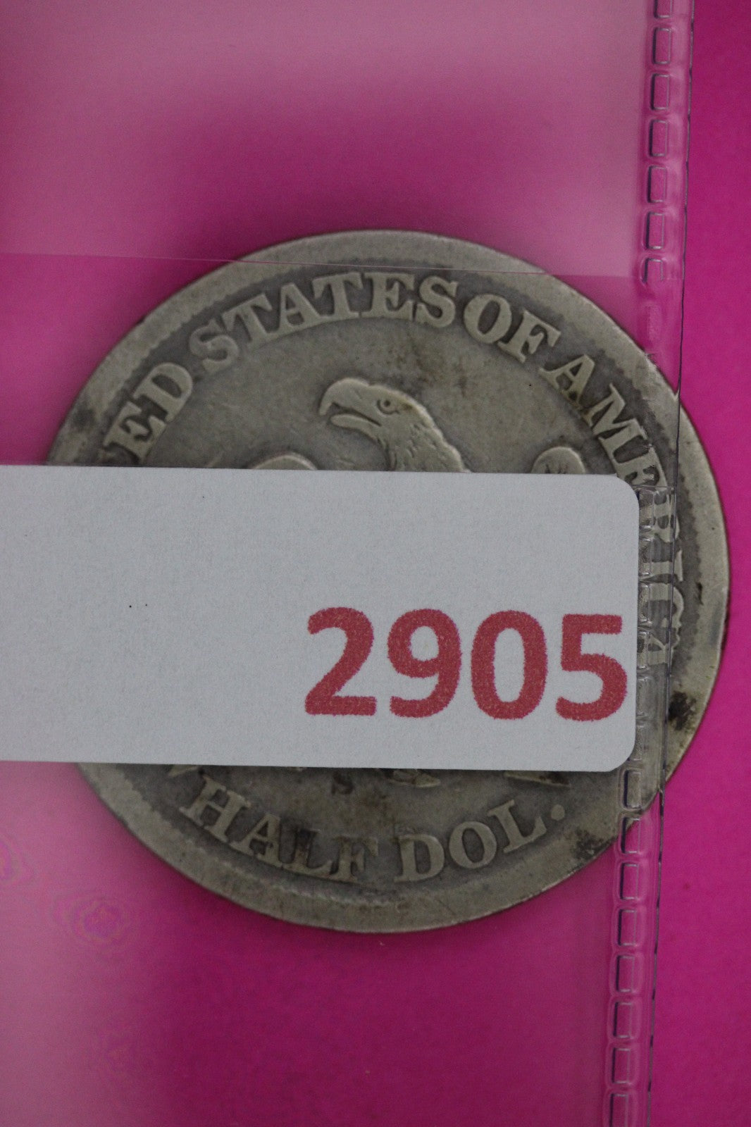 1865 S Seated Liberty Half Dollar Silver Guaranteed Authentic Genuine Coin 2905