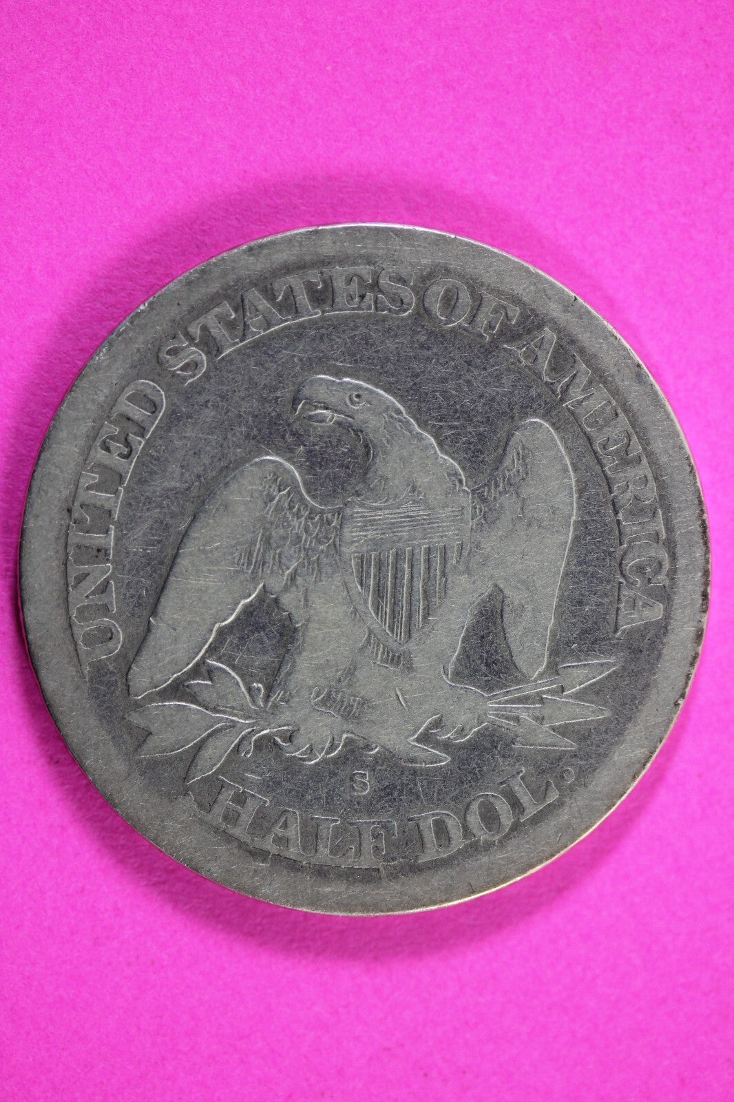 1842 P Seated Liberty Half Dollar Silver Re-Punched Date Rare Semi Key Date 16