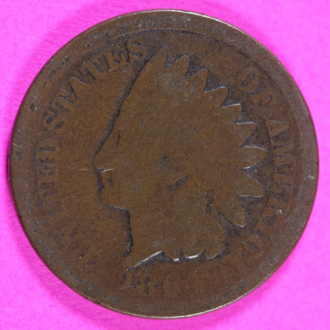 1864 Bronze Indian Head Cent Penny Rare Early Type Coin Exact Coin Pictured 223
