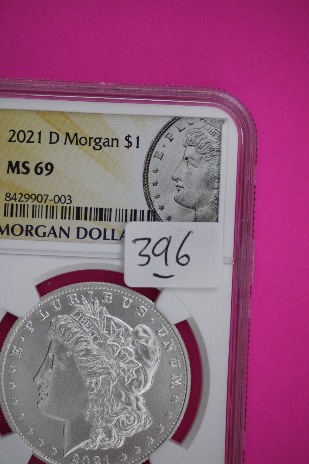2021 D MS 69 Morgan Silver Dollar NGC Authentic Certified Graded Coin Slab 396