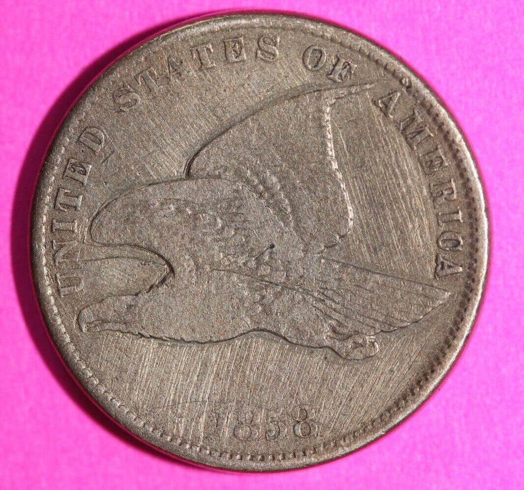 1858 Flying Eagle Cent Penny Exact Scarce Early Type Exact Coin as Pictured 30