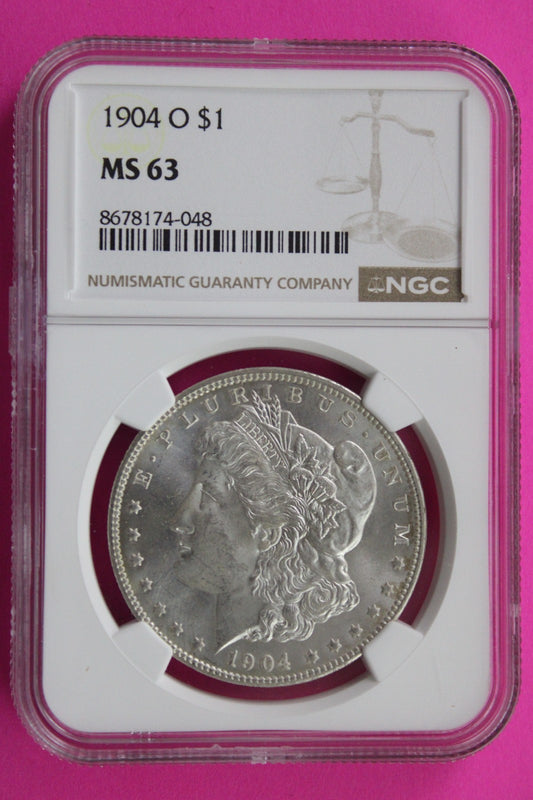 1904 O MS 63 Liberty Morgan Silver Dollar NGC Certified Graded Authentic 862