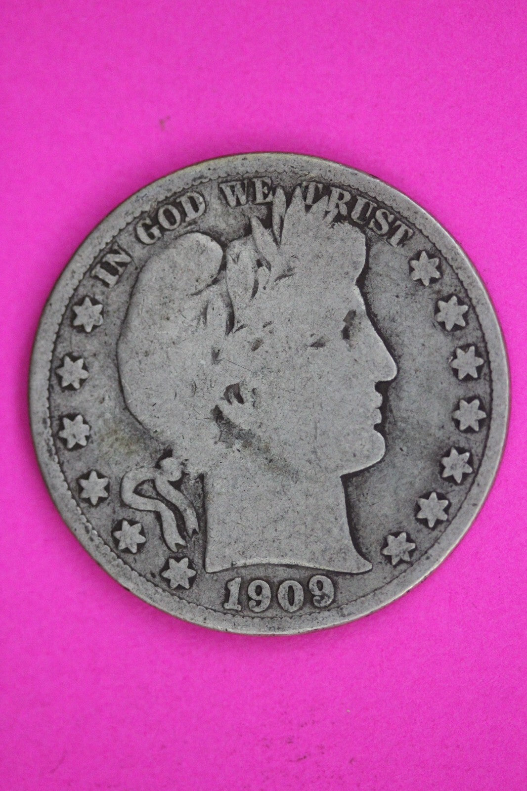 1909 Inverted S Barber Liberty Half Dollar Silver Coin Guaranteed Authentic 1483