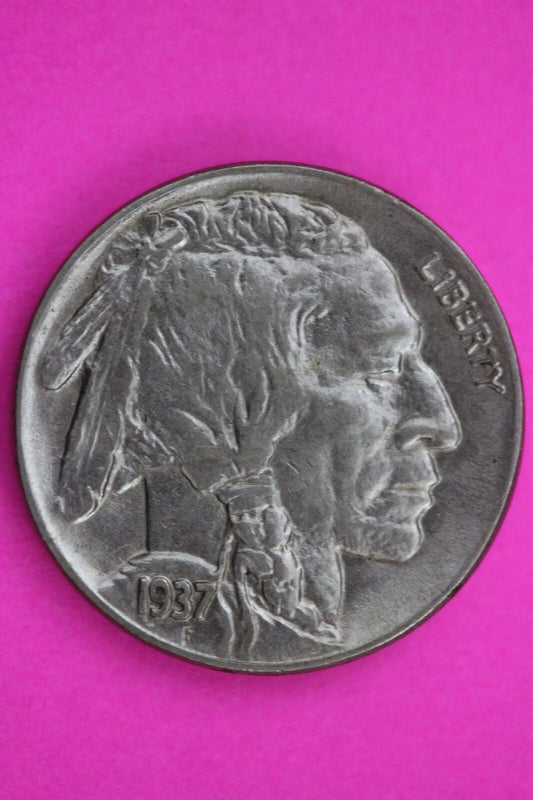 High Grade 1937 P Buffalo Nickel Coin Guaranteed Authentic & Genuine 1061