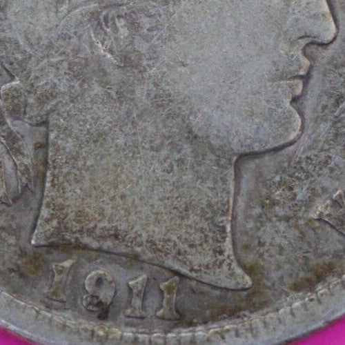 1911 D Barber Liberty Dime Scarce Semi Key Date Silver Coin Denver Mint 27