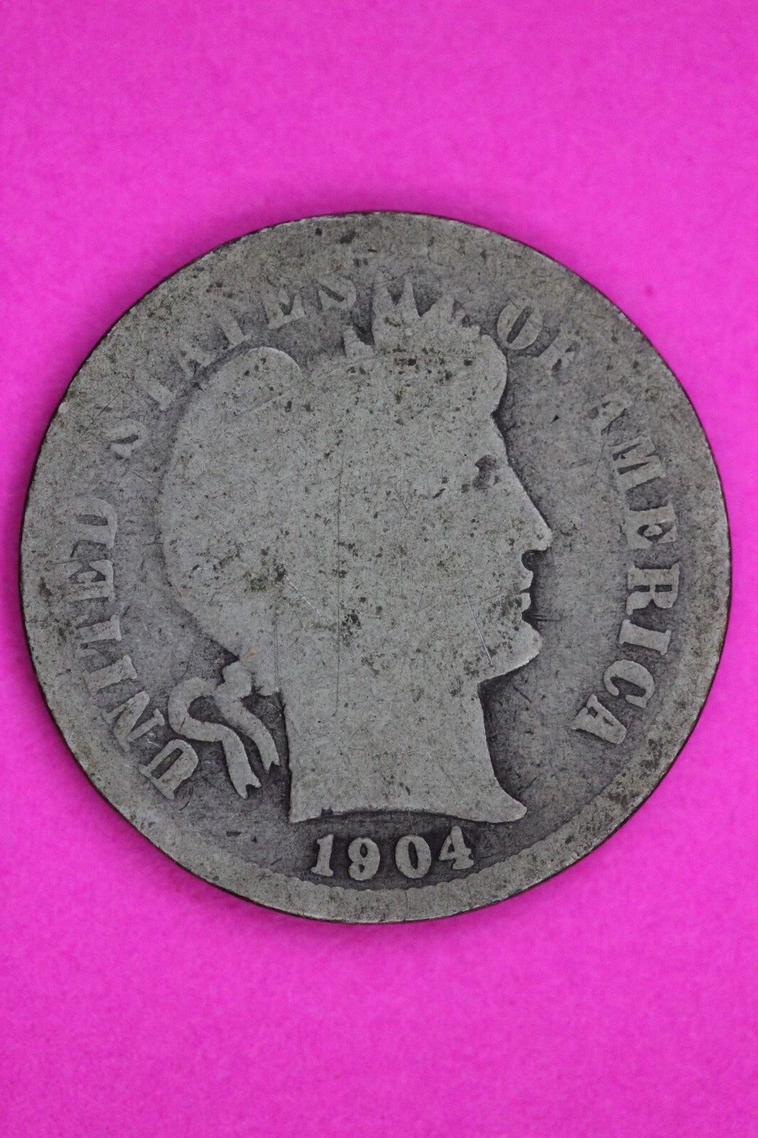 1904 S Barber Liberty Dime Silver Coin Semi Key Date Guaranteed Authentic 1353