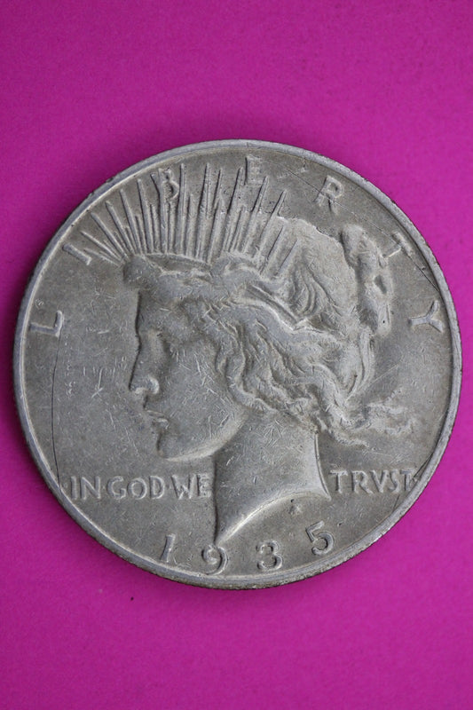 1935 S Peace Liberty Silver Dollar Guaranteed Authentic & Genuine Coin 1631