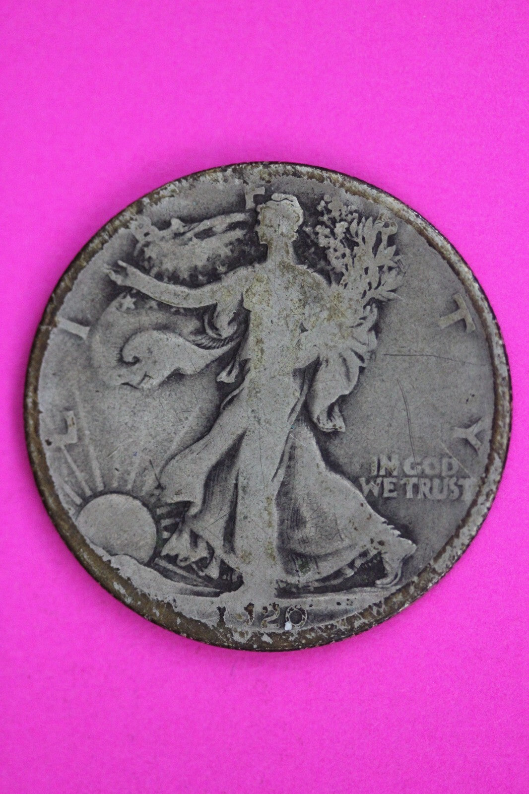 1920 D Walking Liberty Silver Half Dollar Guaranteed Authentic Genuine Coin 1500