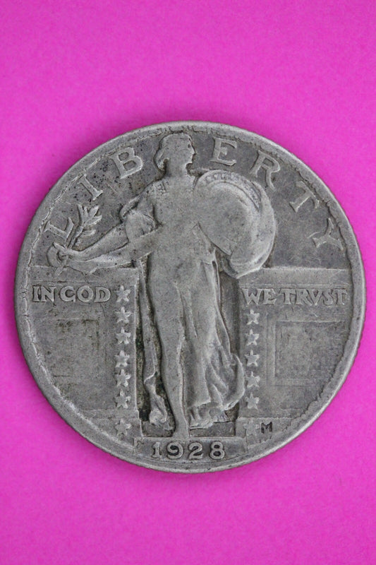 1928 P Standing Liberty Silver Quarter Semi Key Date Coin Exact Coin In Pic 47