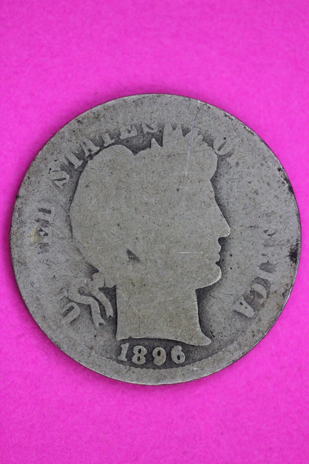 1896 O Micro O Barber Liberty Dime Silver Coin Semi Key Date Authentic Coin 1351