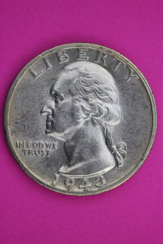 High Grade Toned 1943 S George Washington Quarter Scarce Silver Coin 10