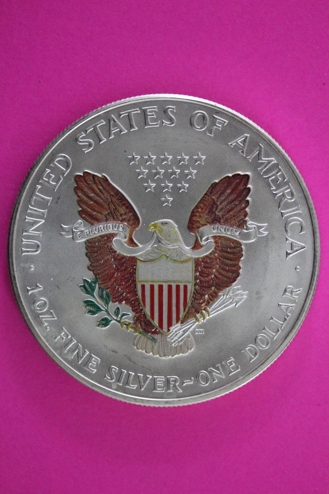 Colorized 2000 American Silver Eagle 1 Ounce .999 Fine Exact Coin Shown N0522