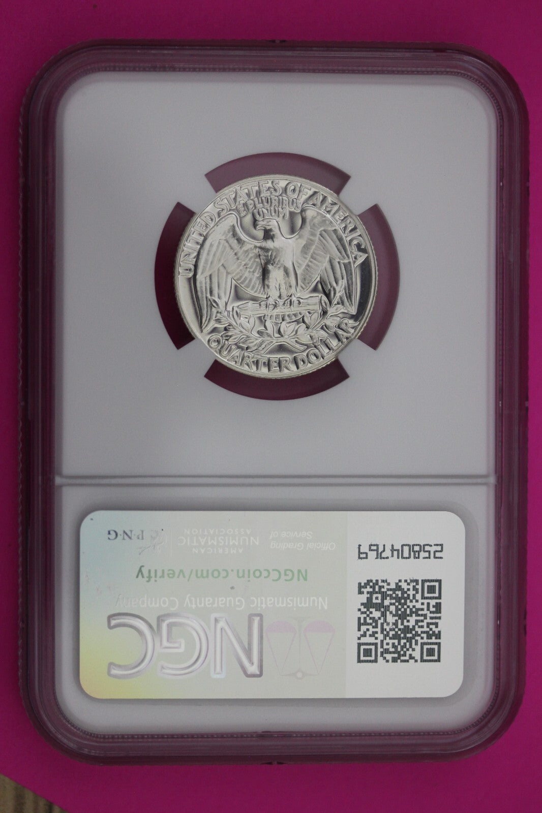 1959 PF 68 Proof Washington Silver Quarter NGC Certified Graded Authentic 272