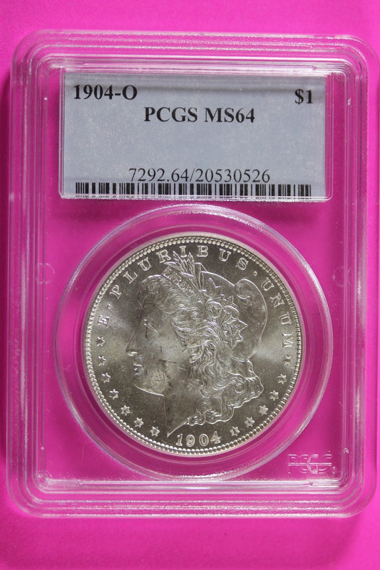 1904 O MS 64 Liberty Morgan Silver Dollar PCGS Graded Authentic Certified 16