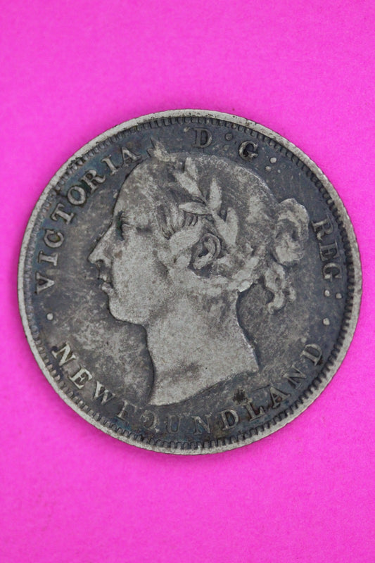 1888 Newfoundland Canada 20 TWENTY Cent Silver Coin Guaranteed Authentic 2246