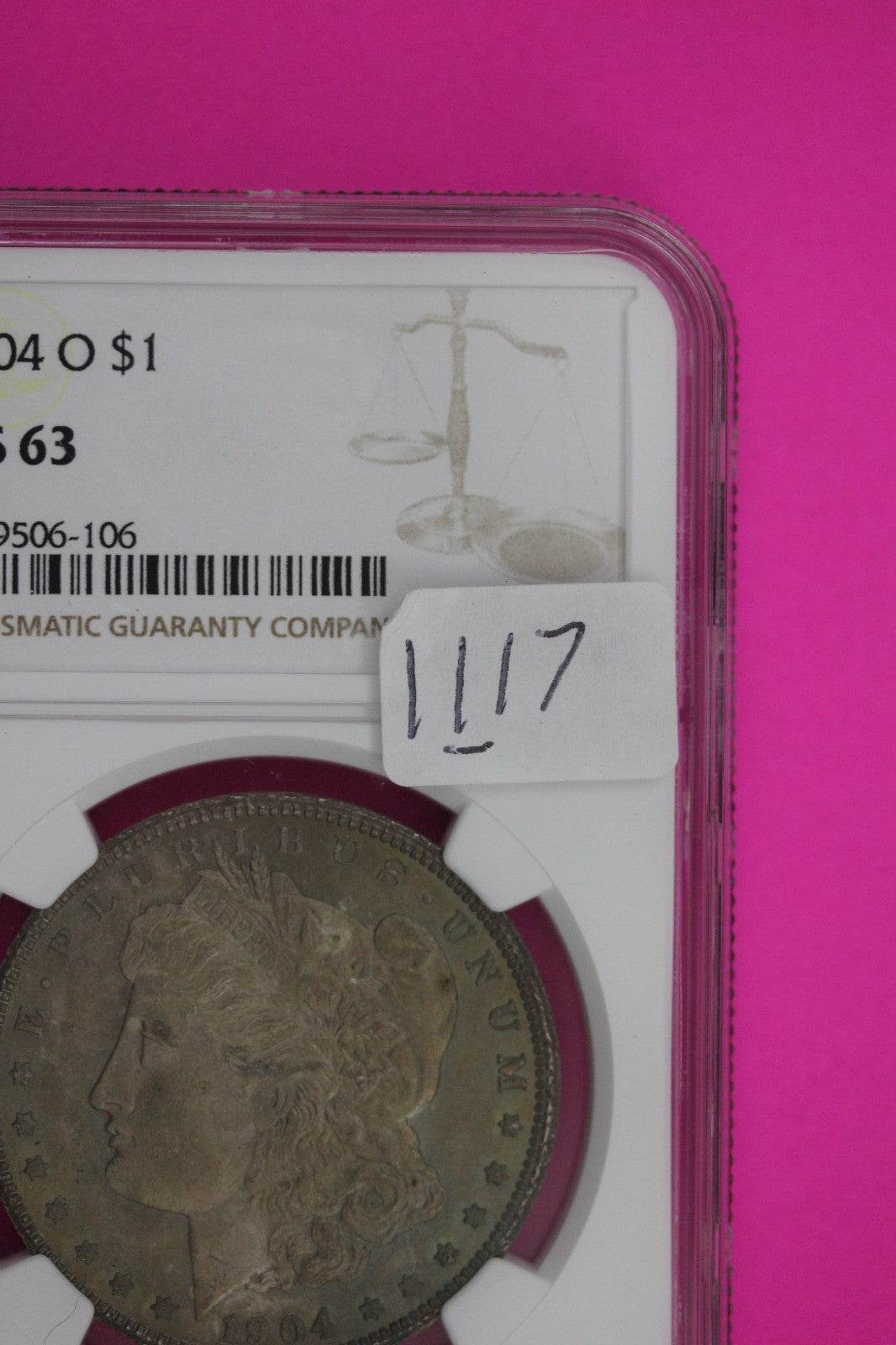 Rainbow Toned 1904 O MS 63 Liberty Morgan Silver Dollar NGC Certified Slab 1117
