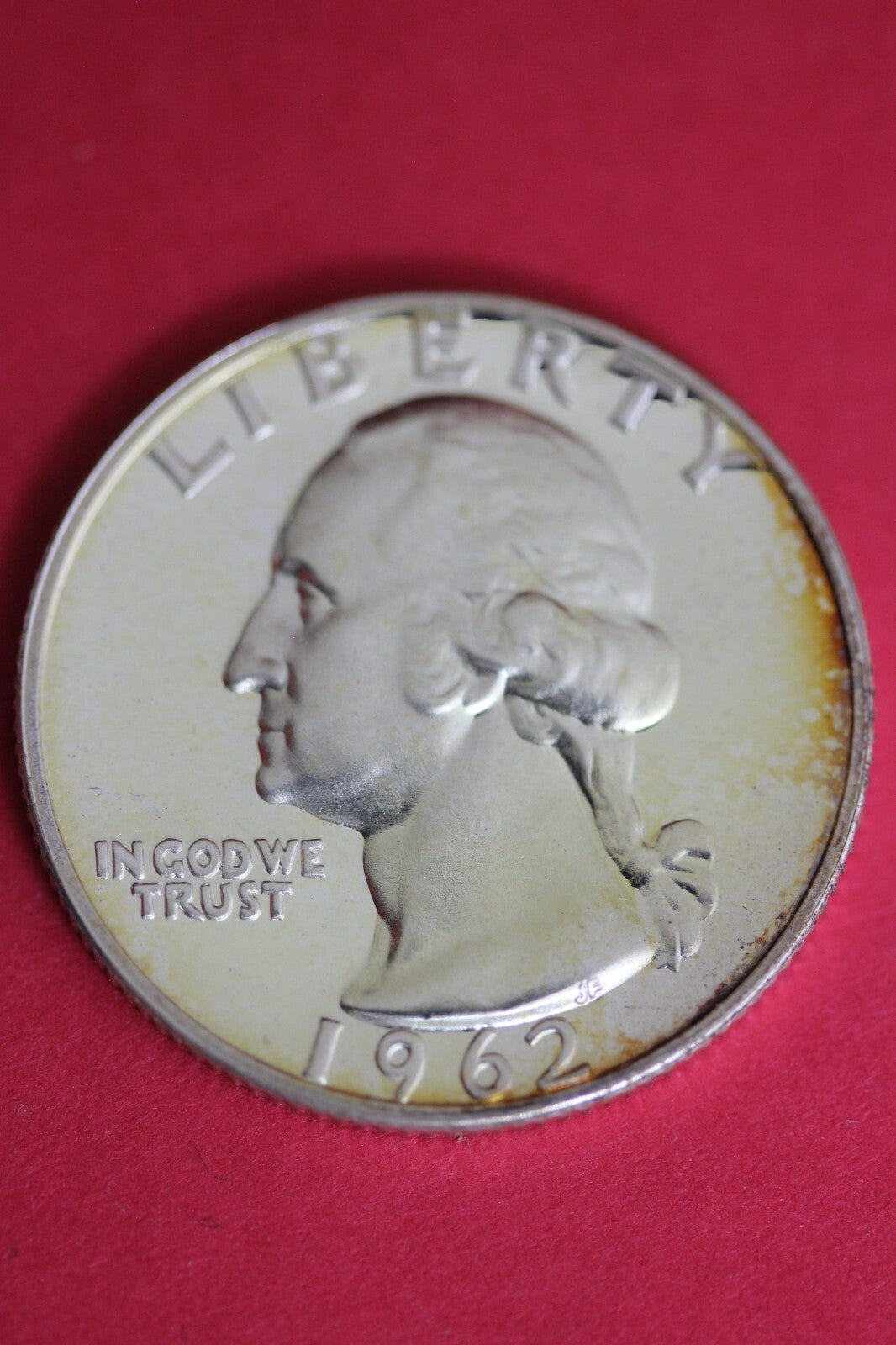 Toned 1962 Proof George Washington Quarter Exact Coin Shown 04