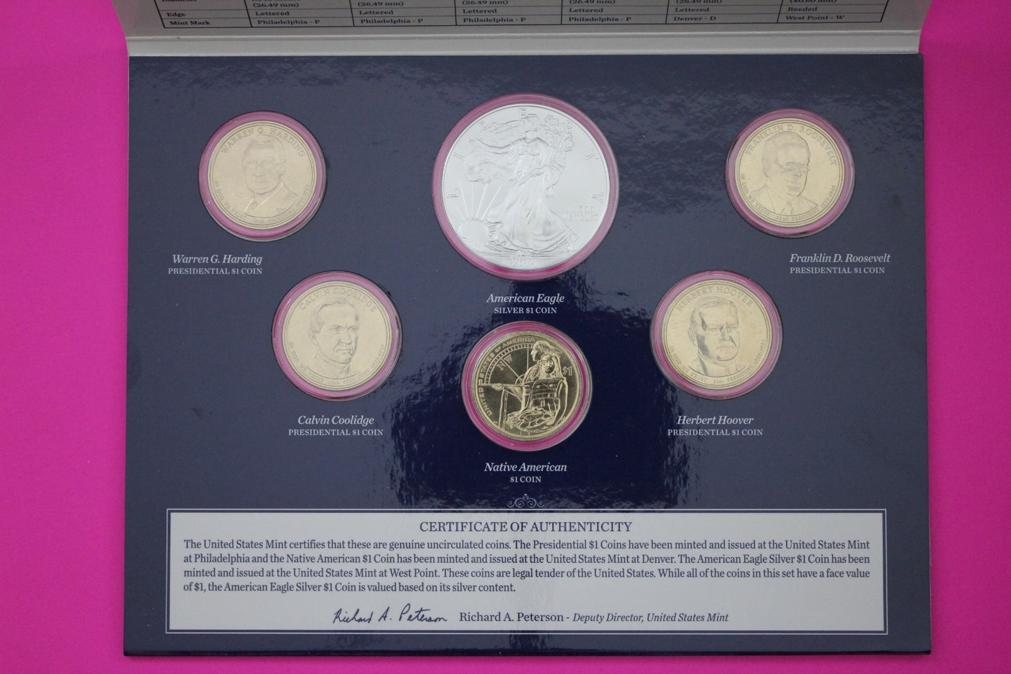 Gem 2014 Brilliant Uncirculated 6 Dollars U.S. Mint Set Silver Eagle COA 9067