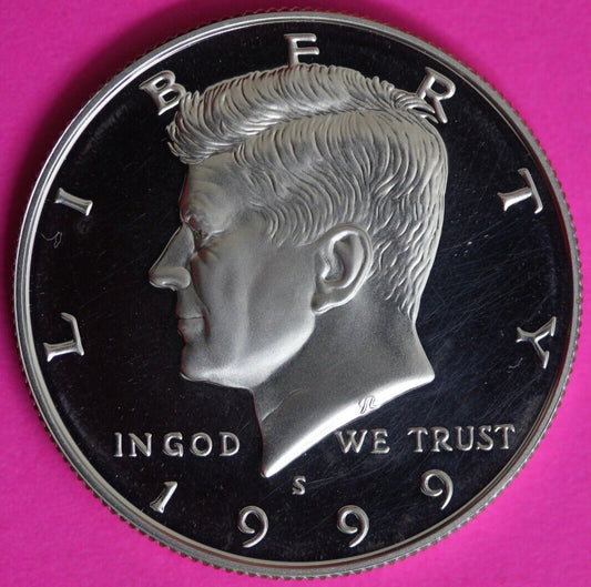 GEM Proof Silver 1999 S John F Kennedy Half Dollar Exact Coin Shown Tom 55