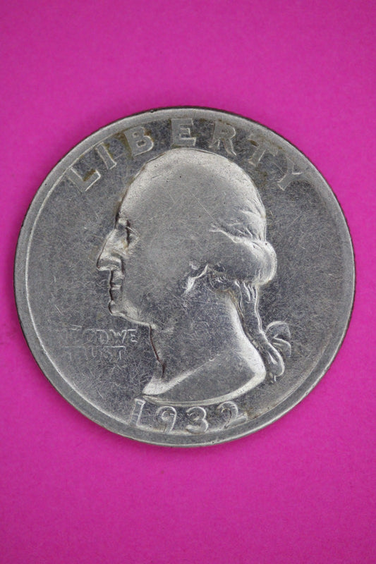 1932 D George Washington Silver Quarter Guaranteed Authentic Genuine Coin 2563