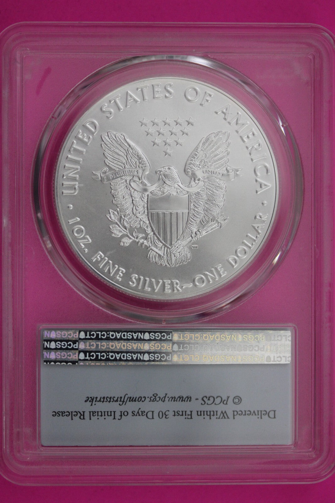 2017 MS 70 Silver Eagle Coin 1 OZ .999 PCGS Certified Graded Authentic Slab 602
