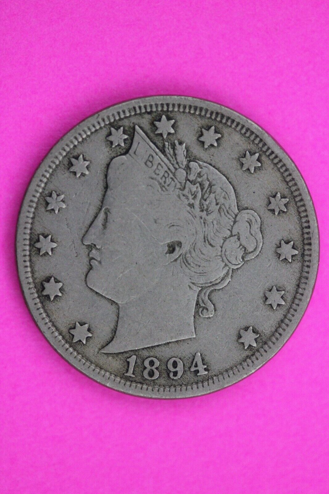 1894 V Liberty Nickel Scarce Semi Key Date Coin Authentic Free Shipping 0058