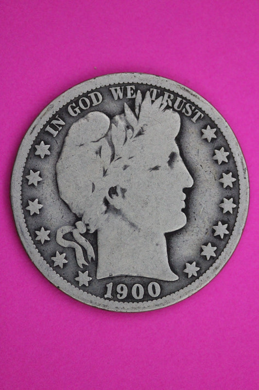 1900 O Barber Liberty Silver Half Dollar Guaranteed Authentic Genuine Coin 2251