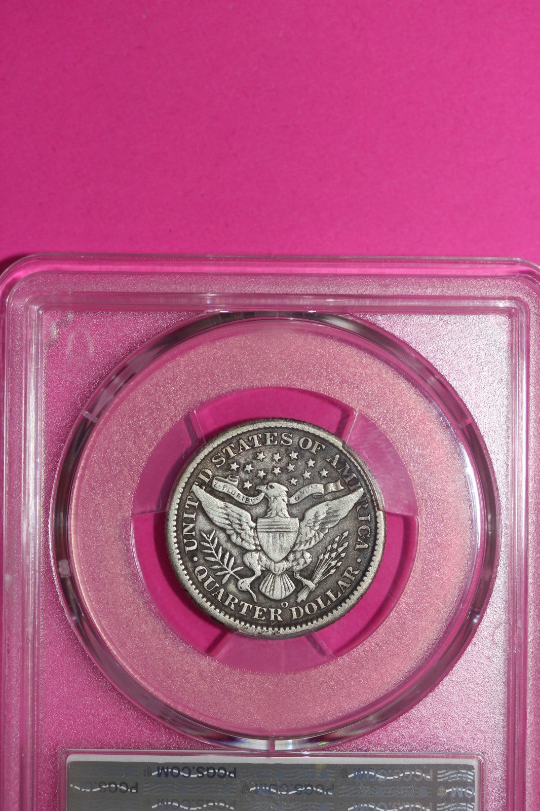 Rainbow Toned 1899 O VF 20 Barber Silver Quarter PCGS Certified Authentic 1271