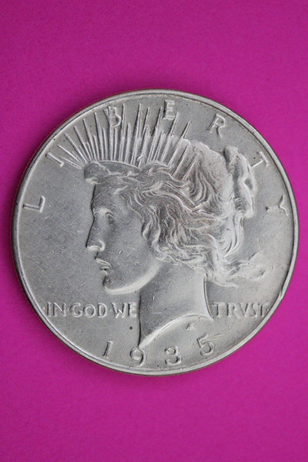 1935 P Peace Silver Dollar LIberty Coin Guaranteed Authentic U.S.A. Seller 1938