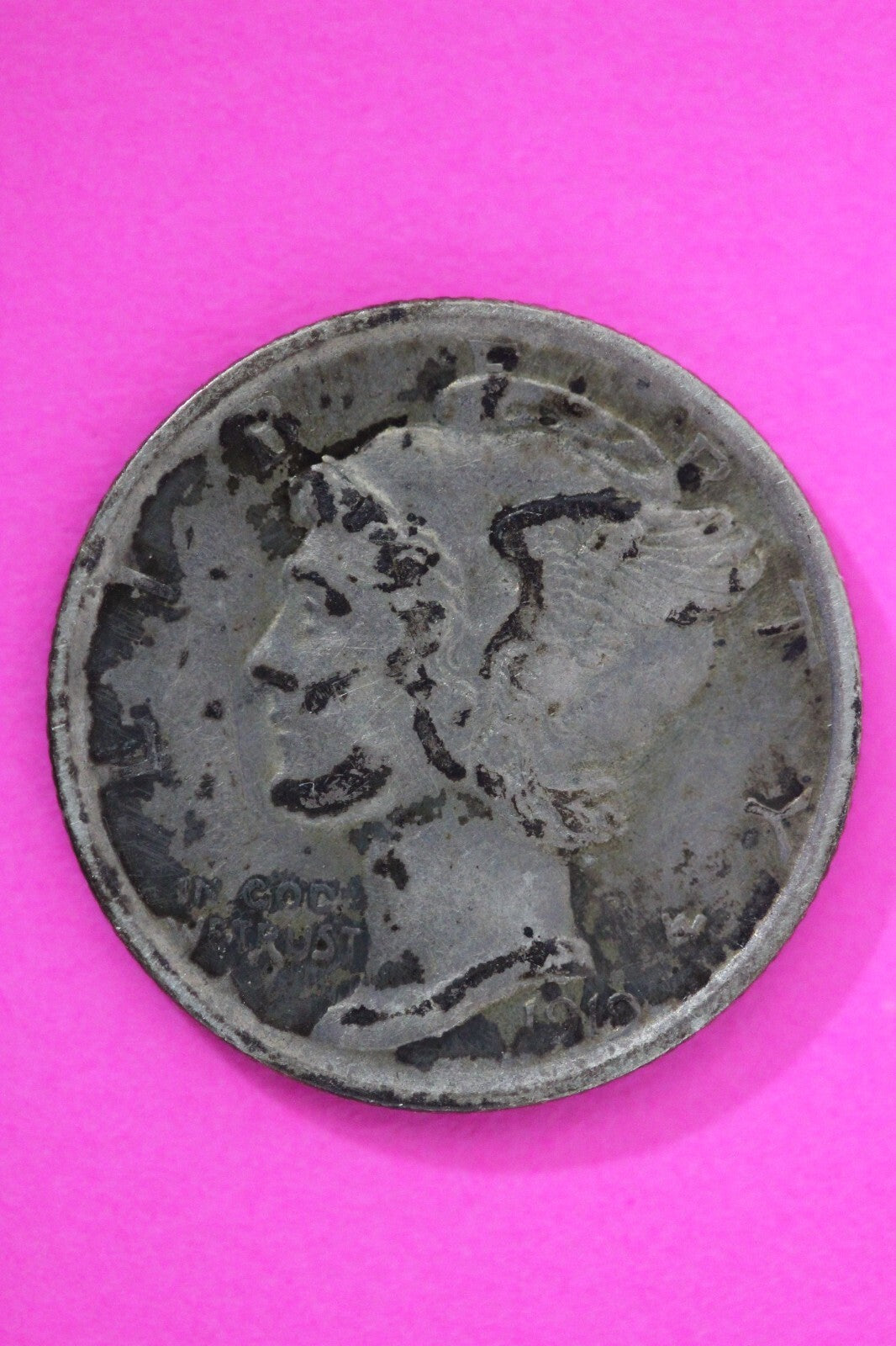 1919 P Mercury Winged Liberty Dime Semi Key Date Exact Same Coin In Pics 68