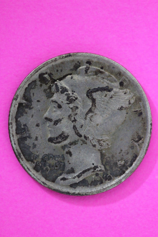 1919 P Mercury Winged Liberty Dime Semi Key Date Exact Same Coin In Pics 68