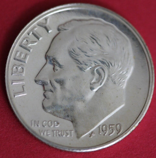 1959 Silver Proof Roosevelt Dime Exact Coin Shown  97