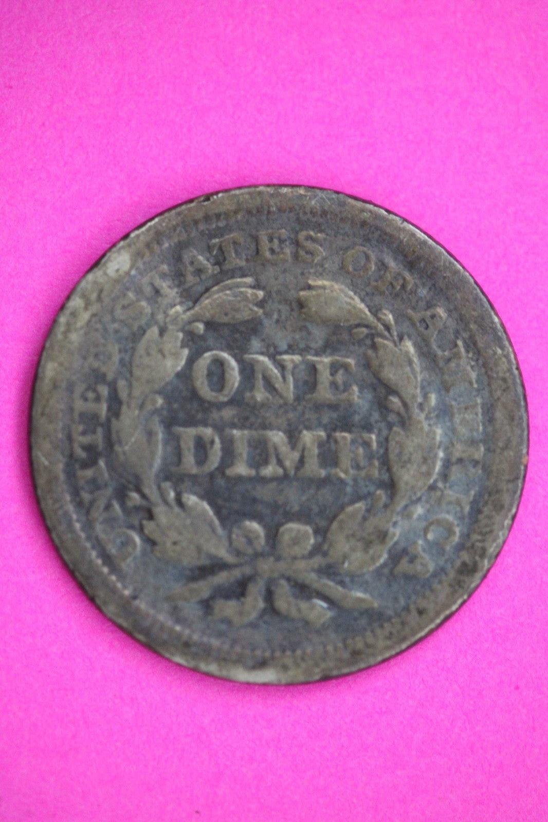 1853 P Seated Dime Silver Exact Coin Shown Low Grade Filler Damaged Bent 2764