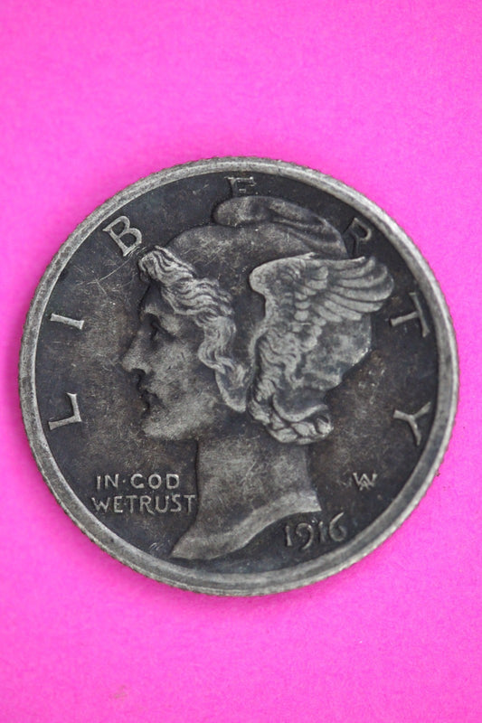 High Grade 1916 P Mercury Liberty Dime Silver Coin Guaranteed Authentic 3011