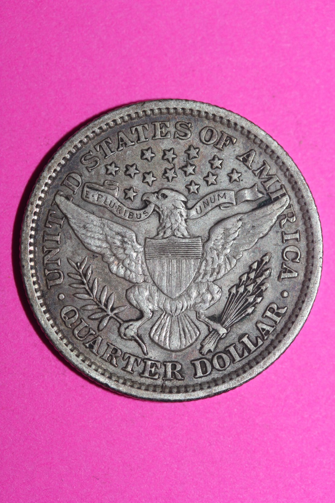 Naturally Toned 1895 P Barber Liberty Silver Quarter Guaranteed Authentic 1109