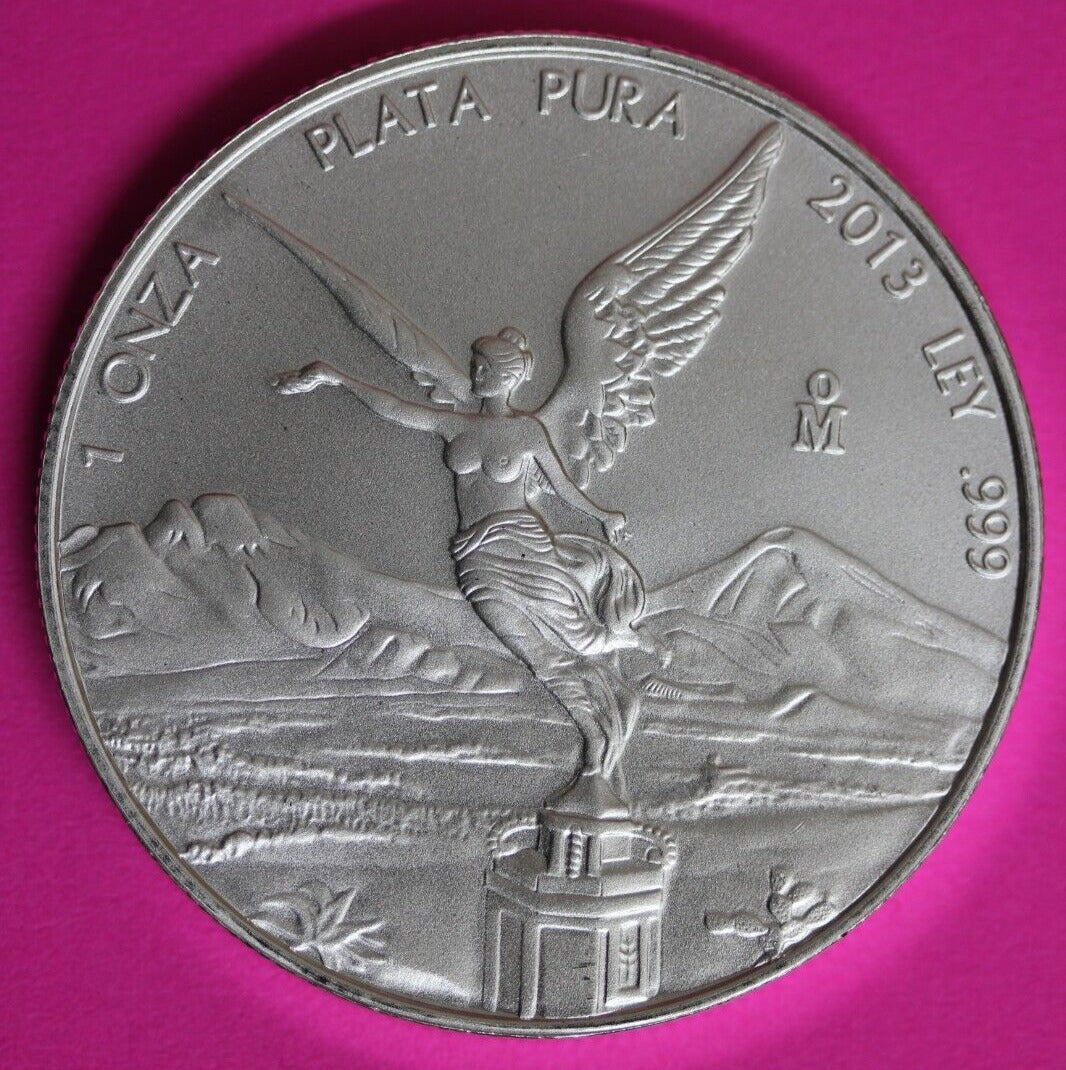 Gem BU 2013 Mexico Libertad Same Coin In Pics 1 Onza 1 OZ .999 Silver Coin 161