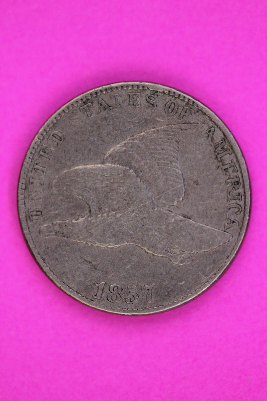 1857 Flying Eagle Cent Penny You Get The Exact Same Scarce Coin In Pics 136