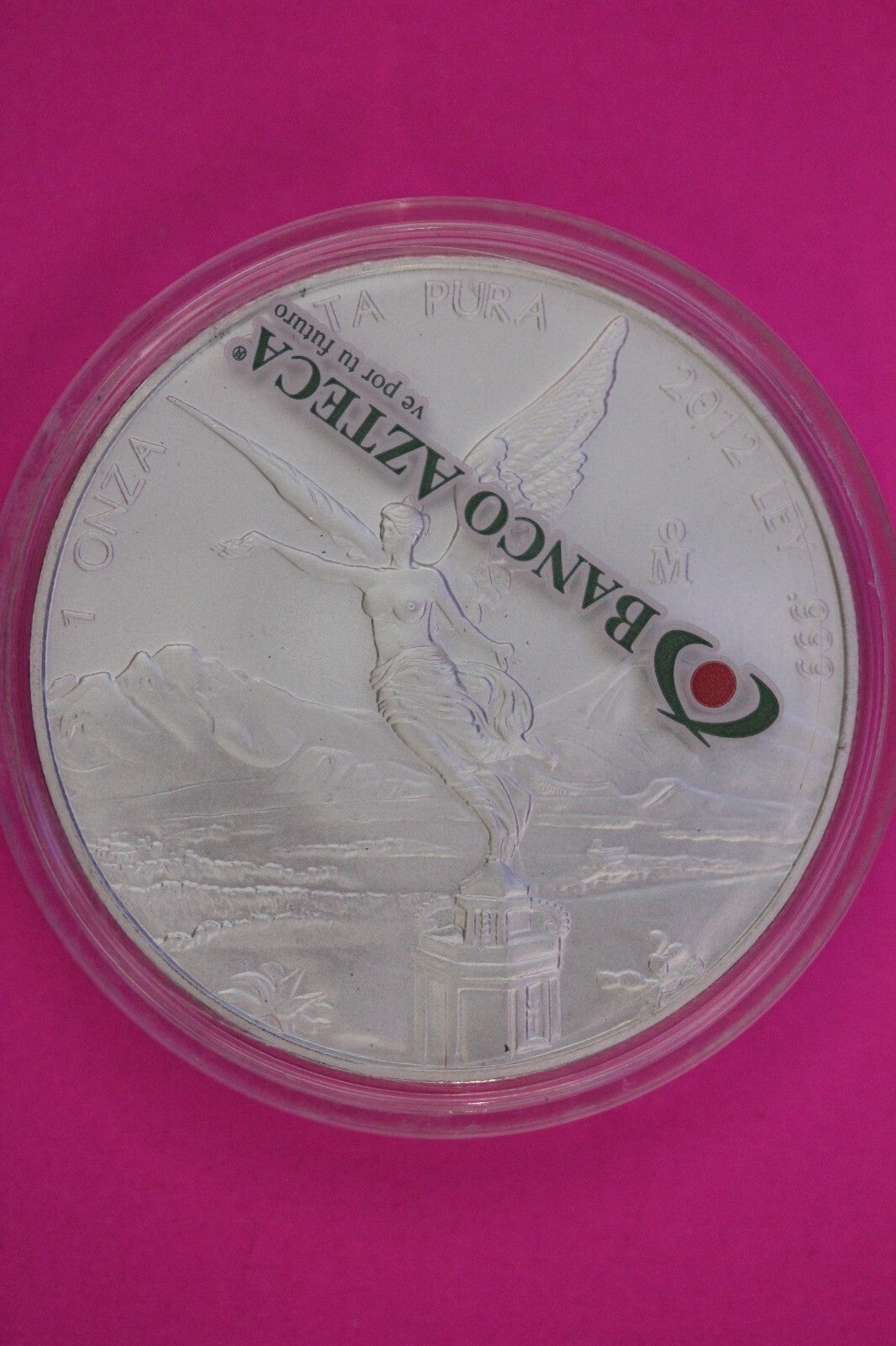 Gem BU 2012 Banco Azteca Mexico Libertad Same Silver Coin In Pics Capsule 06