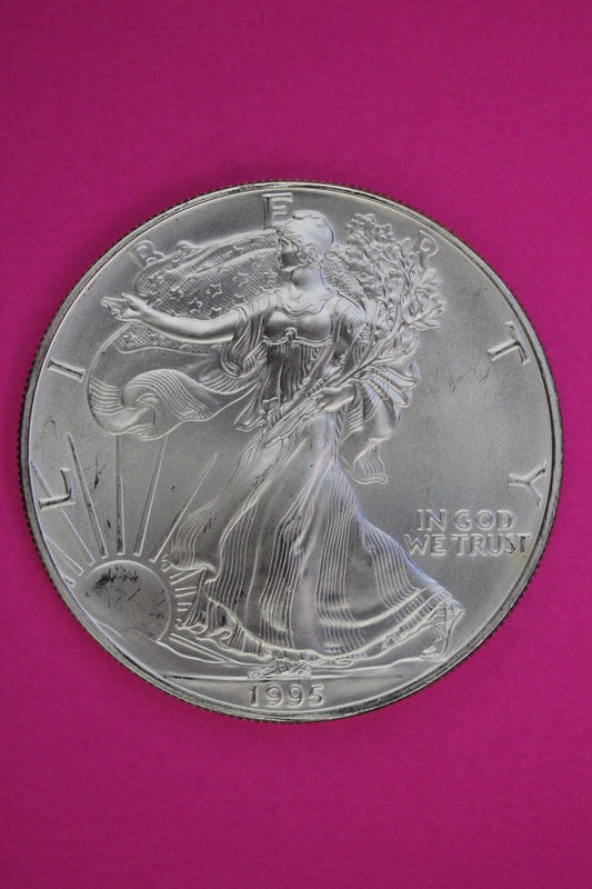 Key Date 1995 BU American Silver Eagle Key Date 1 Ounce 999 Exact Coin Shown 66