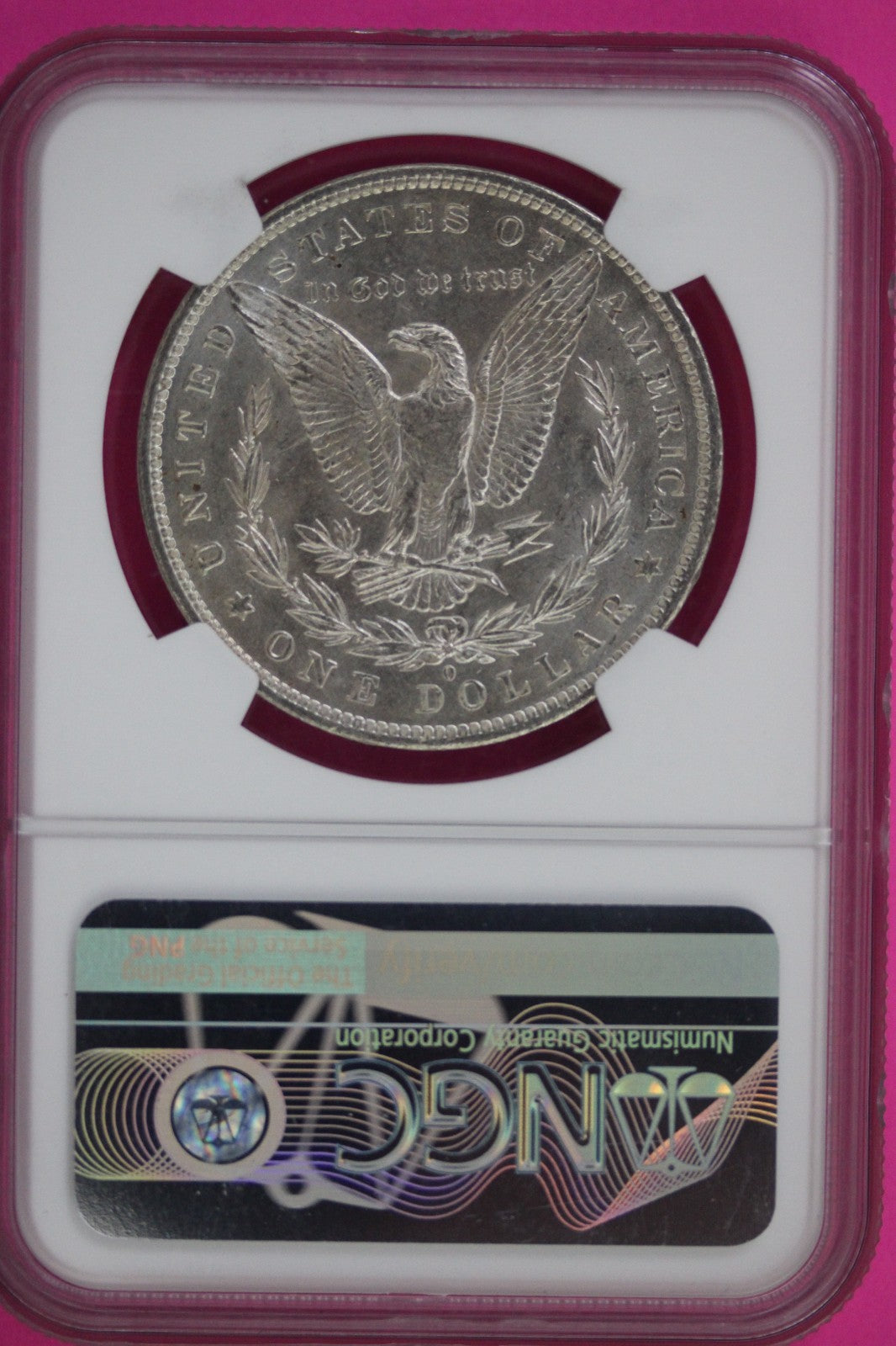 1882 O BU Southern Treasury Hoard Liberty Morgan Silver Dollar NGC Slab 158