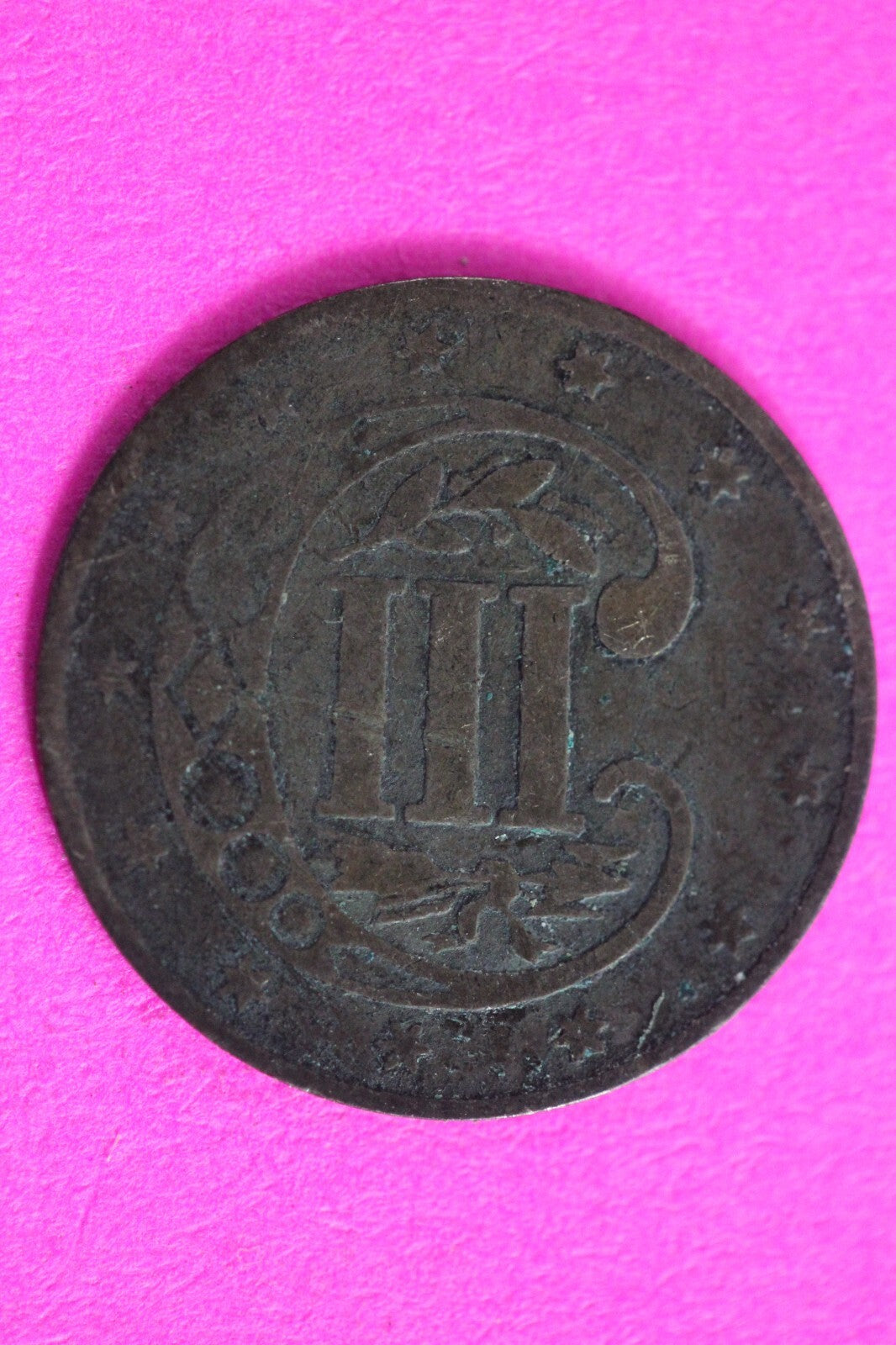 1854 Trime 3 Three Cent Silver Dime Exact Coin Shown In Pics Semi Key Date 47