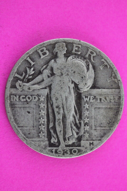Full Date 1930 P Standing Liberty Silver Quarter You Get The Coin In Pic TOM 151