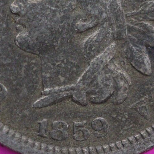 1859 Copper Nickel Indian Head Cent Penny Exact Early Type Coin Pictured 31