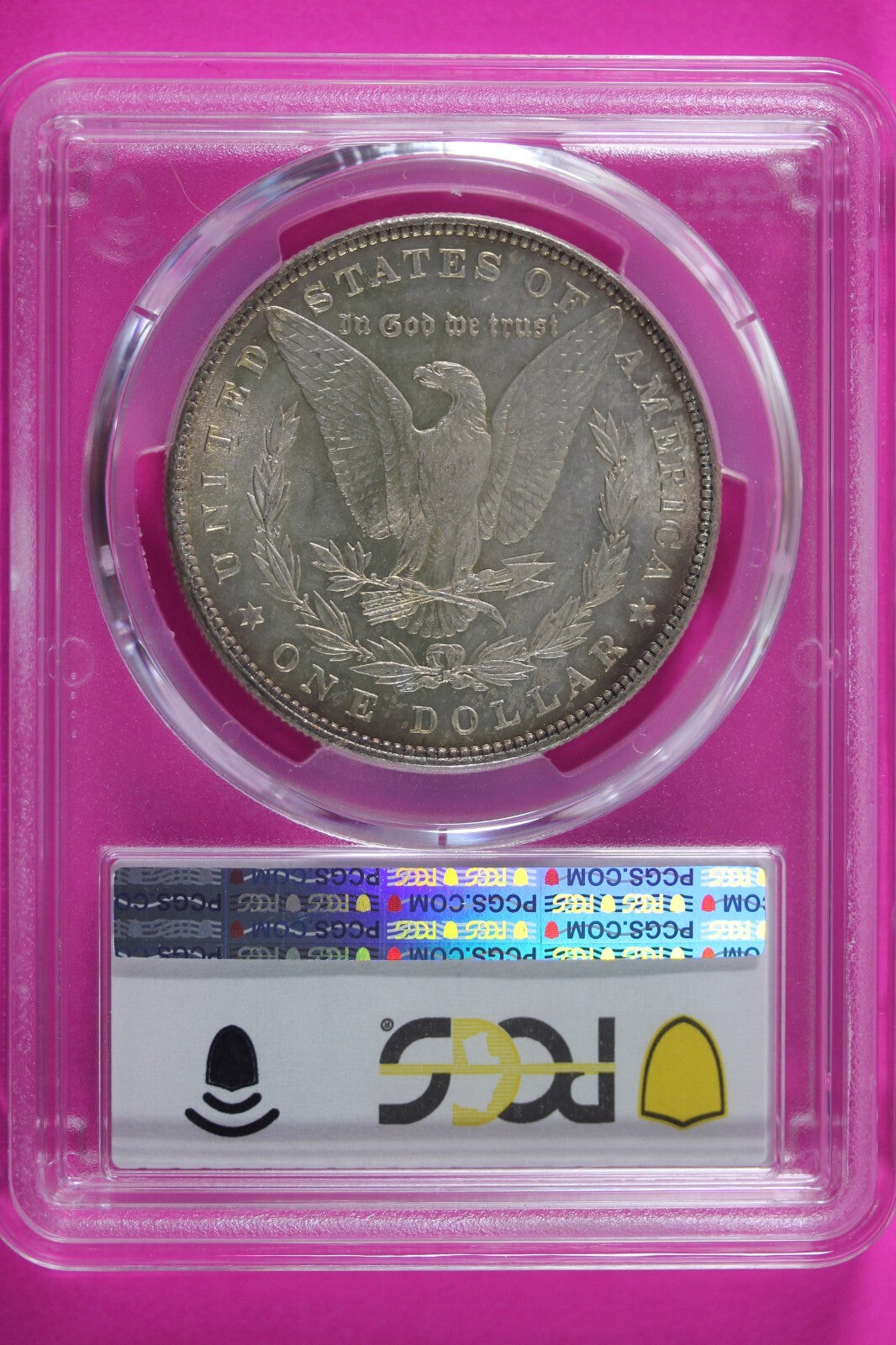 Toned 1887 P MS 63 Liberty Morgan Silver Dollar PCGS Certified Graded Slab 1076